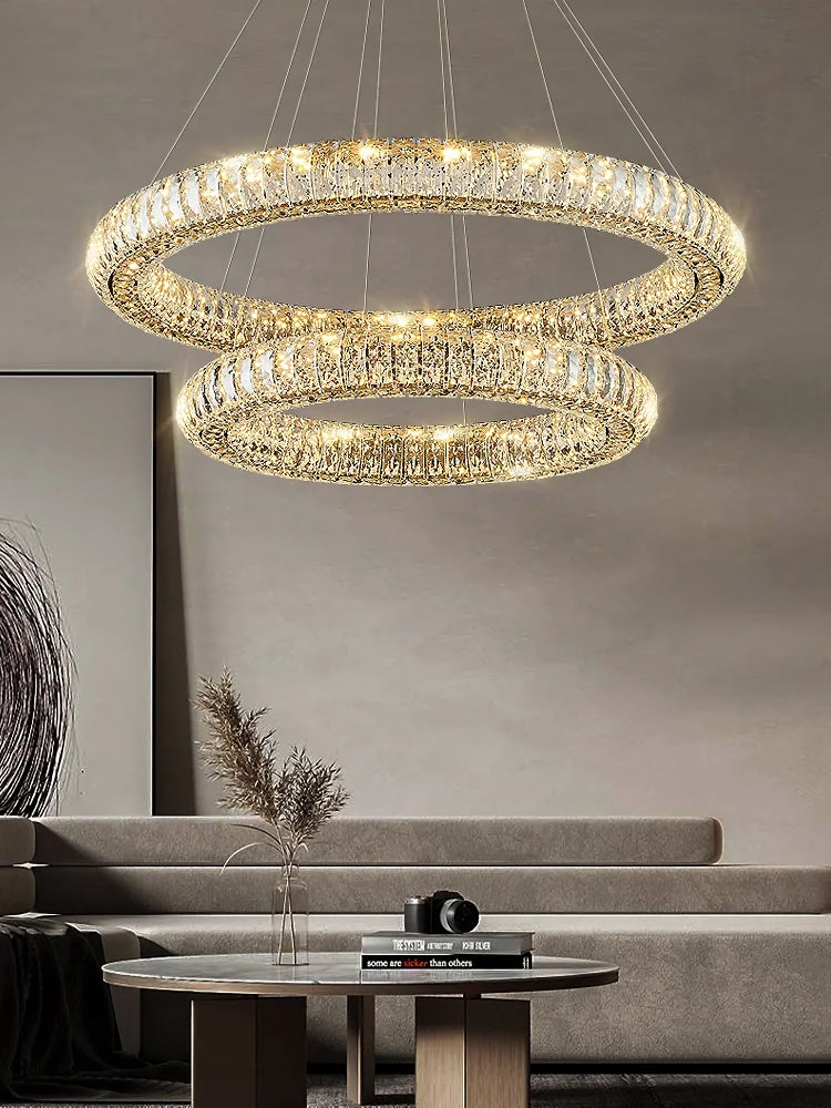 Modern Round Ring Crystal Chandelier