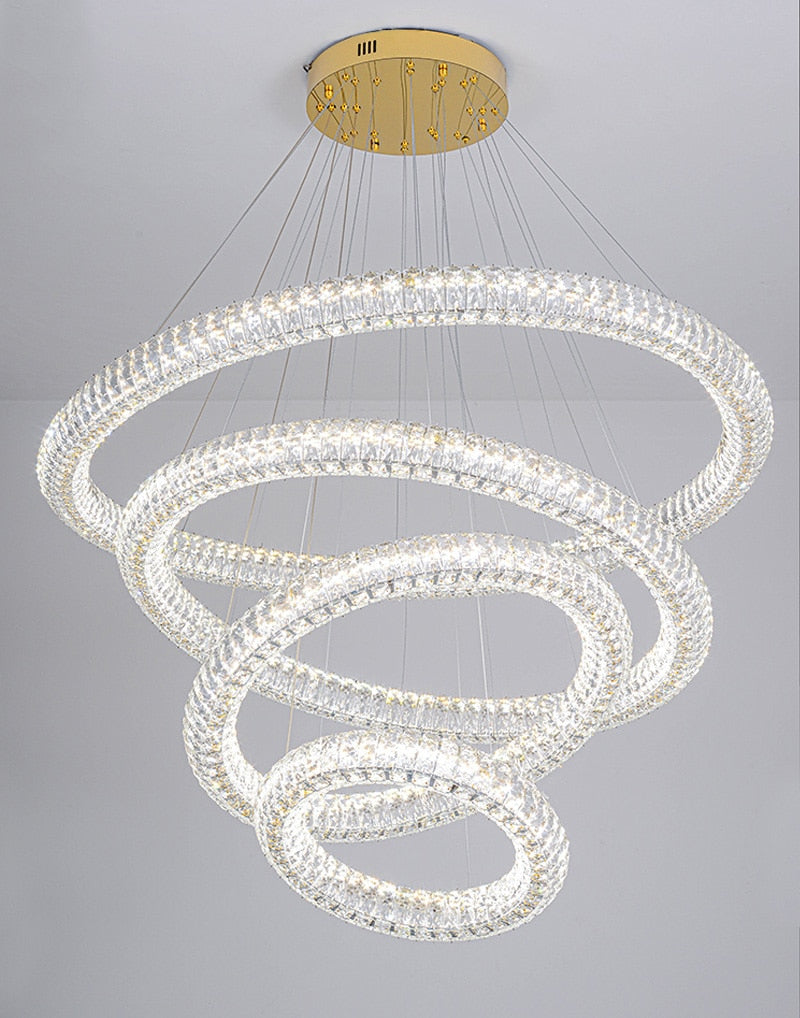 Modern Round Ring Crystal Chandelier