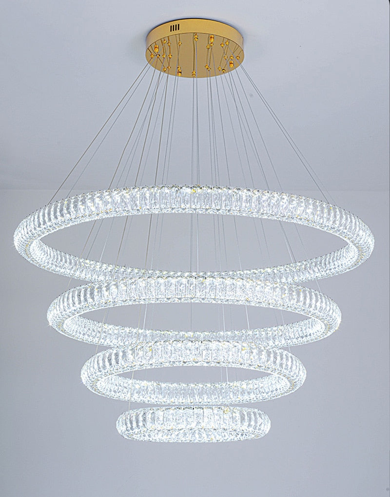 Modern Round Ring Crystal Chandelier