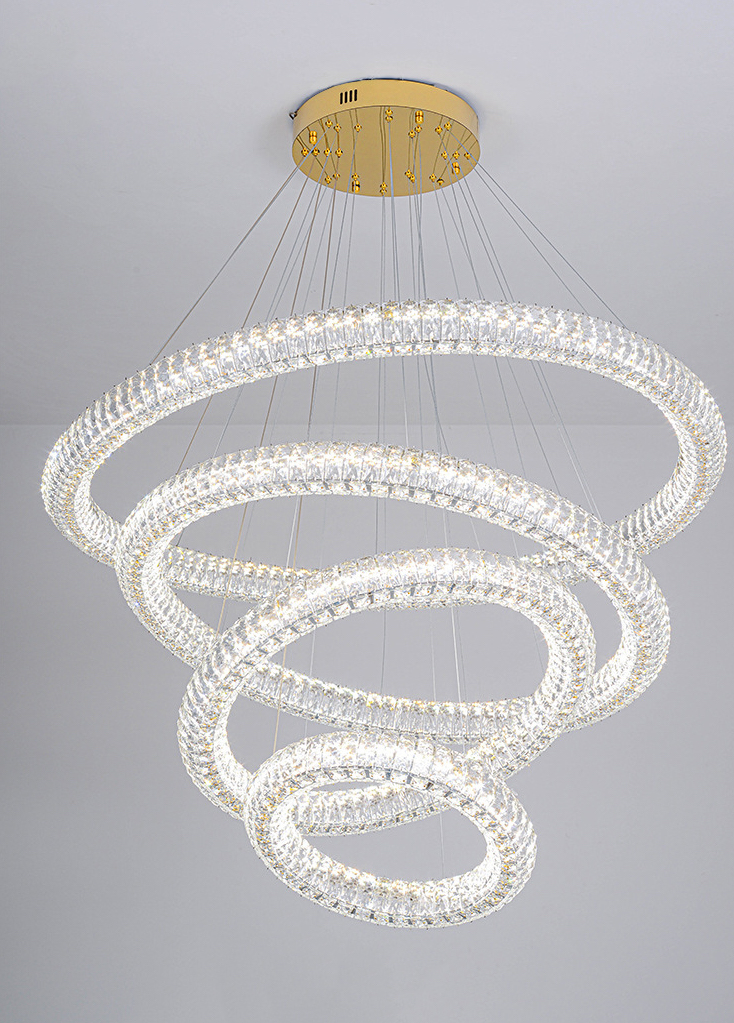 Modern Round Ring Crystal Chandelier