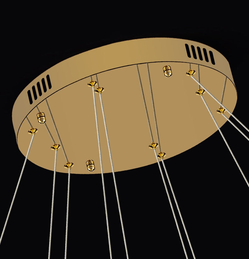 Modern Round Ring Crystal Chandelier