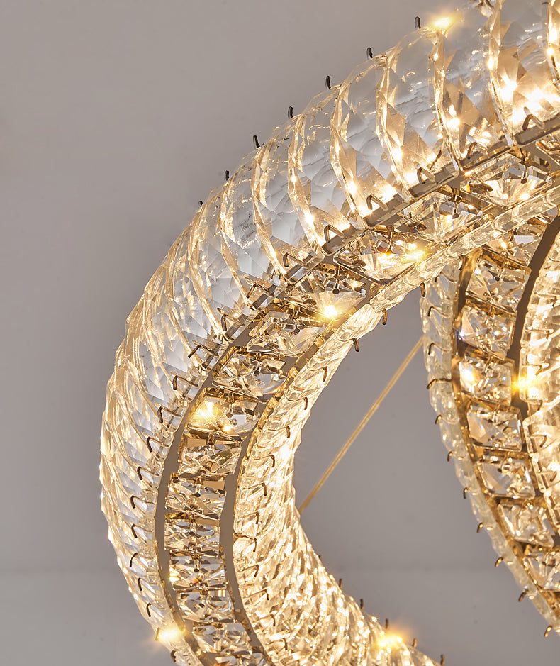 Modern Round Ring Crystal Chandelier