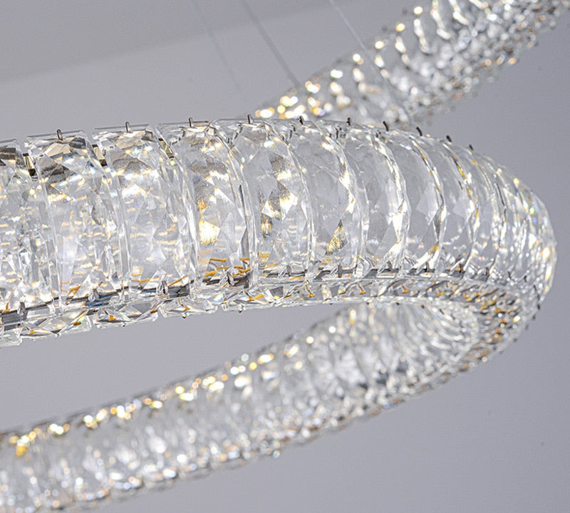 Modern Round Ring Crystal Chandelier