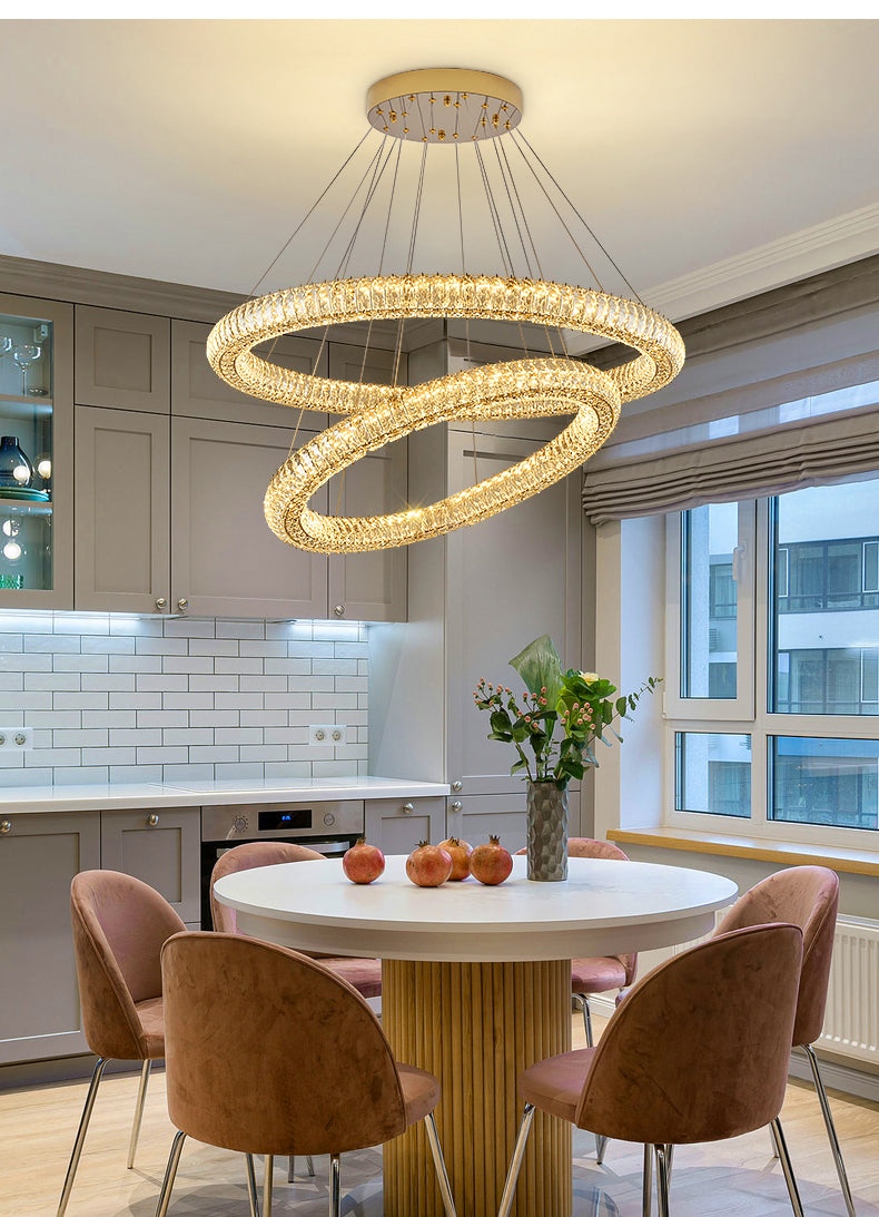 Modern Round Ring Crystal Chandelier