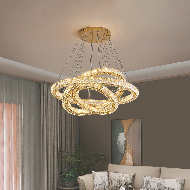 Modern Round Ring Crystal Chandelier