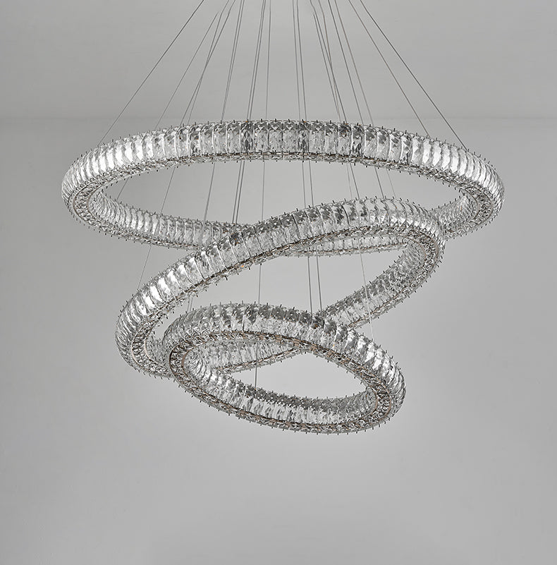 Modern Round Ring Crystal Chandelier