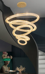 Modern Round Ring Crystal Chandelier