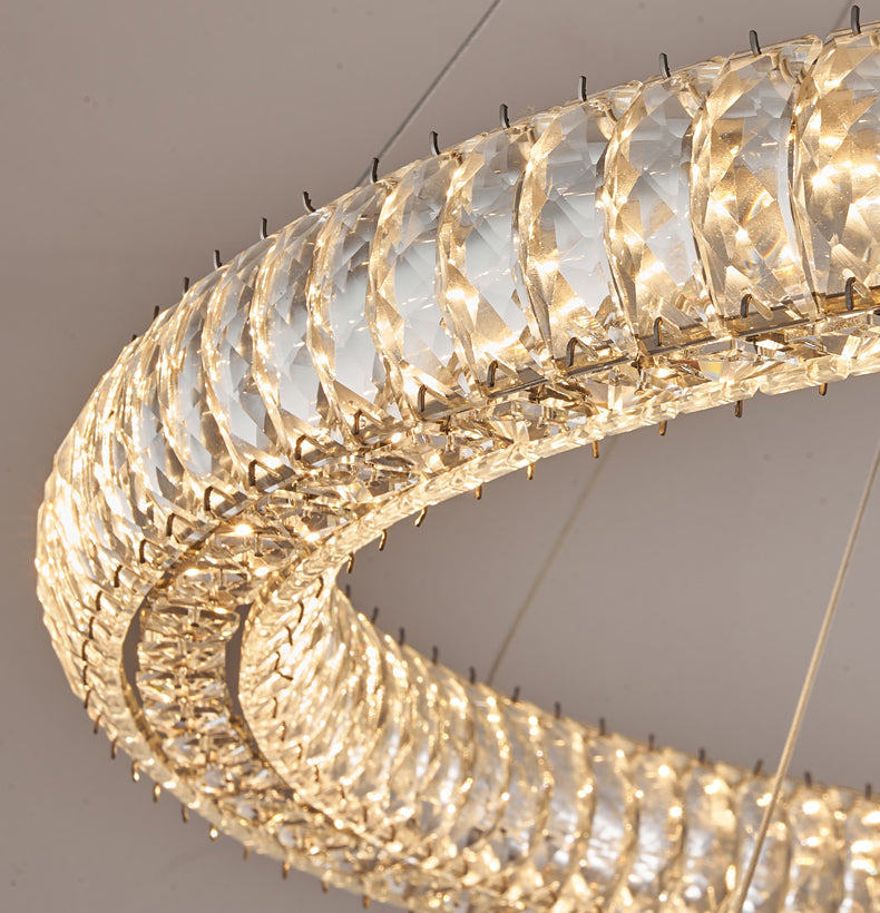 Modern Round Ring Crystal Chandelier