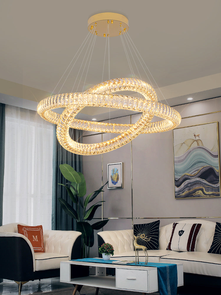 Modern Round Ring Crystal Chandelier