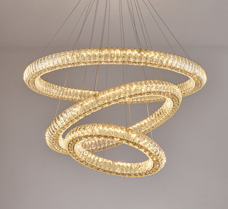 Modern Round Ring Crystal Chandelier