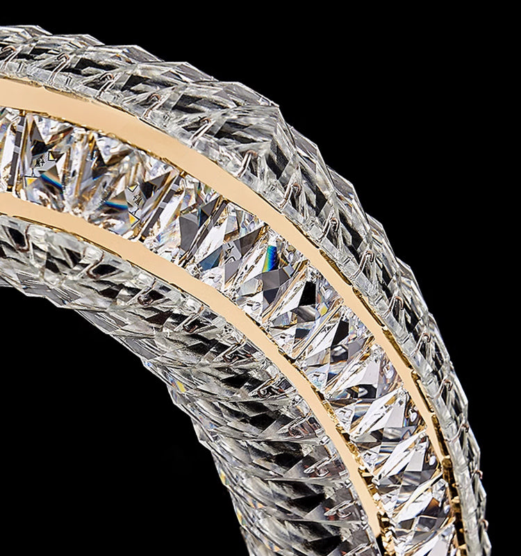 Modern Round Ring Crystal Chandelier