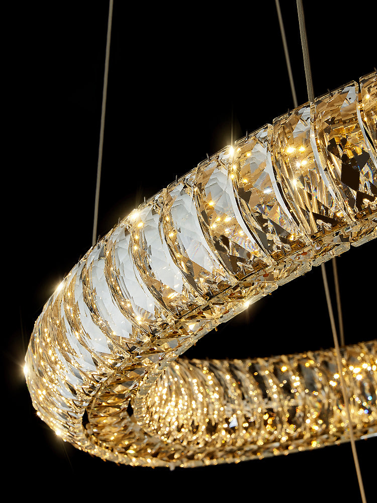 Modern Round Ring Crystal Chandelier