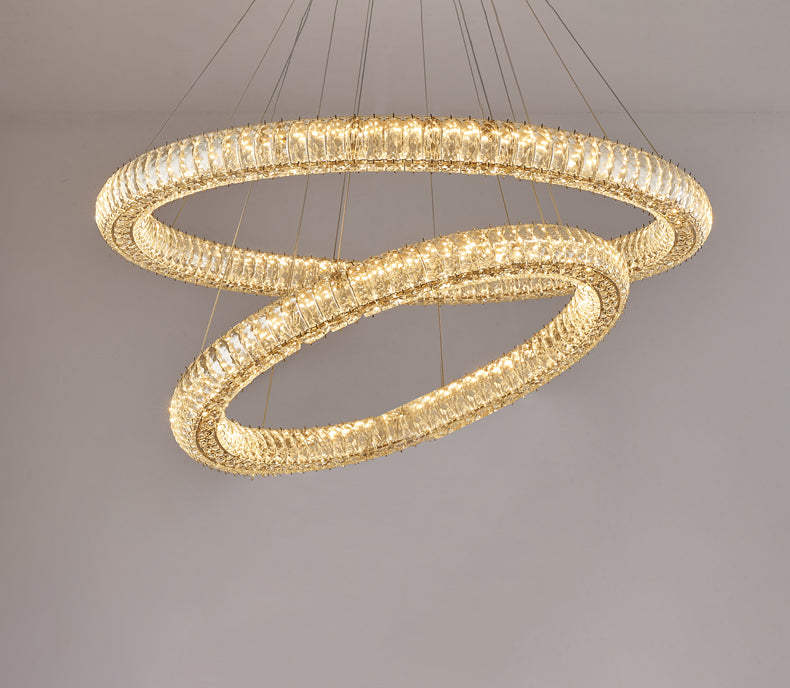 Modern Round Ring Crystal Chandelier