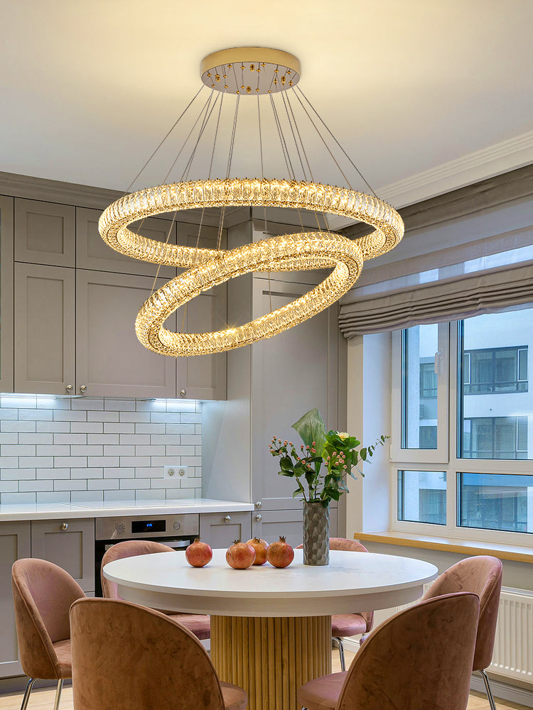 Modern Round Ring Crystal Chandelier