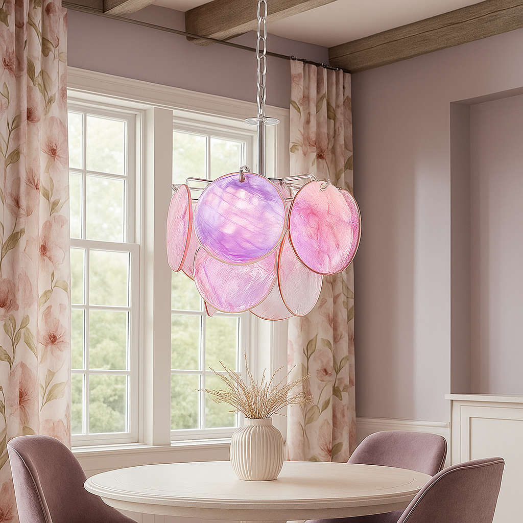 Season Murano Disc Glass Chandelier