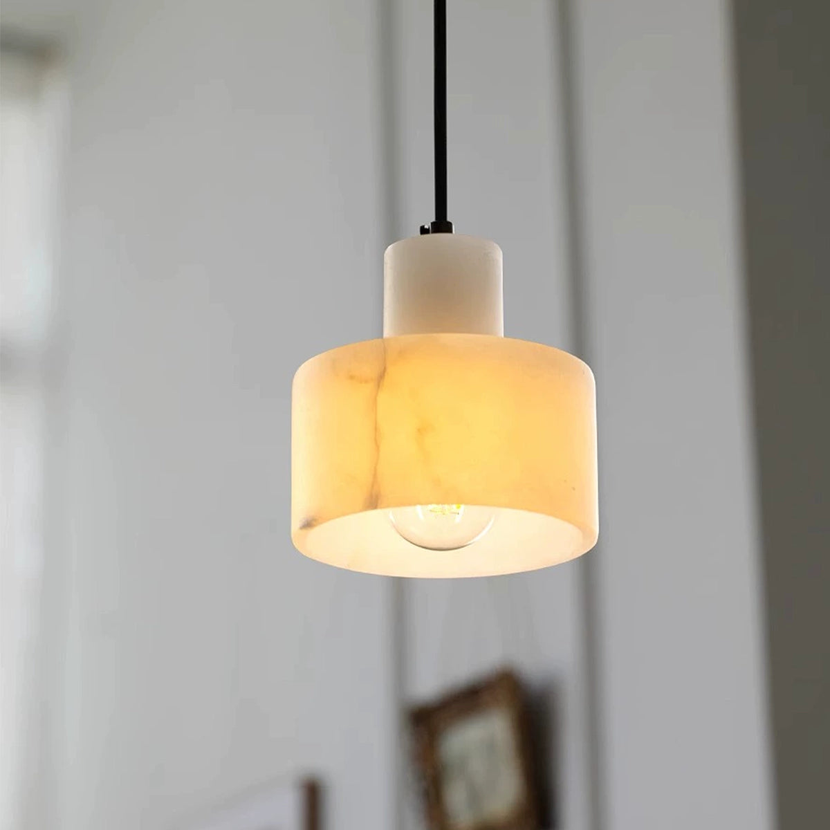 Simple Alabaster Cyls Pendant Lamp