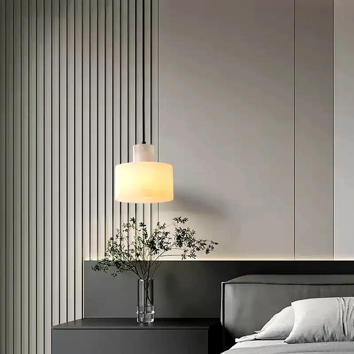 Simple Alabaster Cyls Pendant Lamp