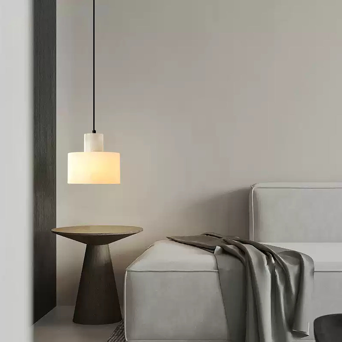 Simple Alabaster Cyls Pendant Lamp
