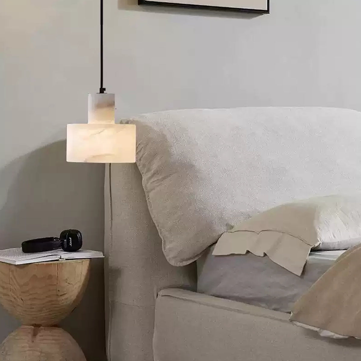 Simple Alabaster Cyls Pendant Lamp