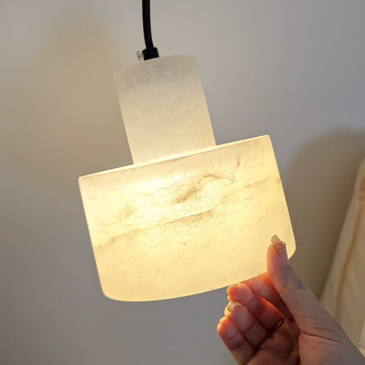 Simple Alabaster Cyls Pendant Lamp