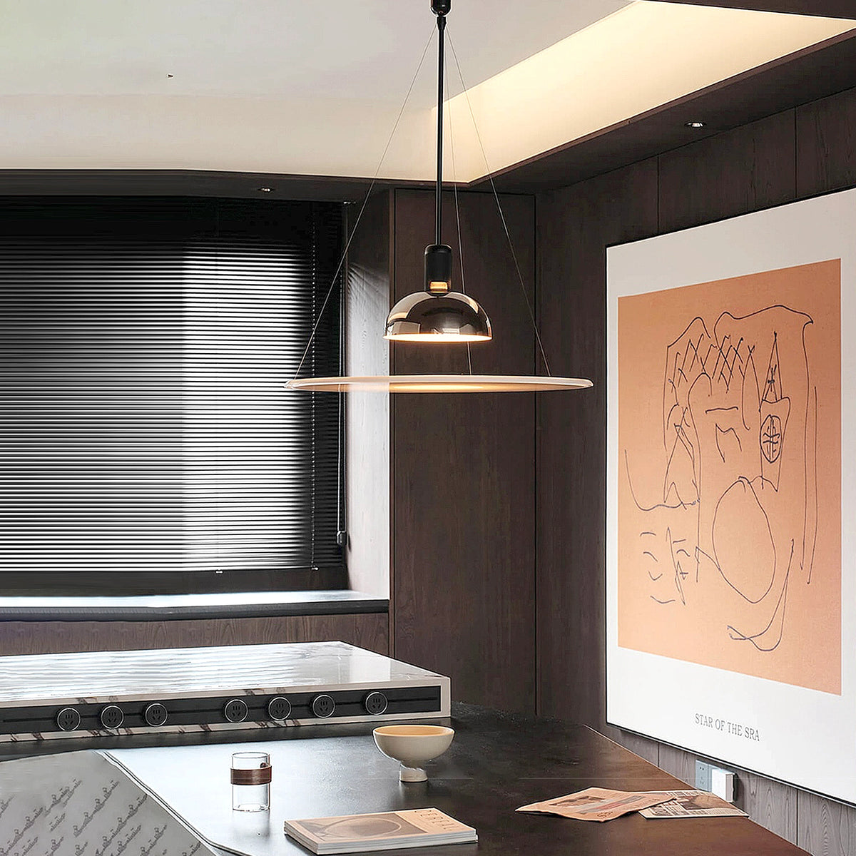 Simple Frisbi Pendant Lamp