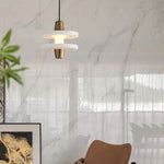 Simple LED Natural Marble Pendant Lamp