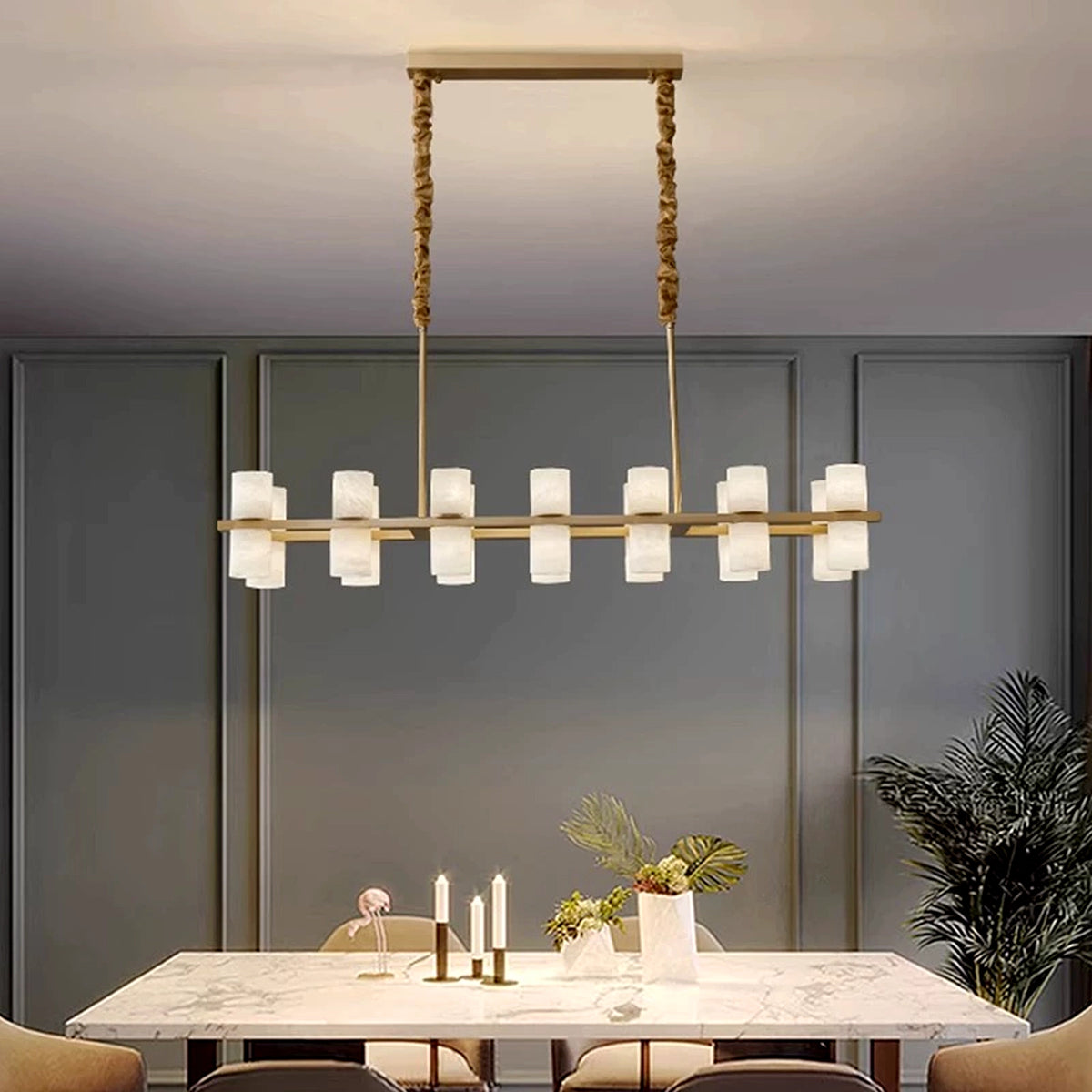 Simple Tabitha Alabaster Chandelier