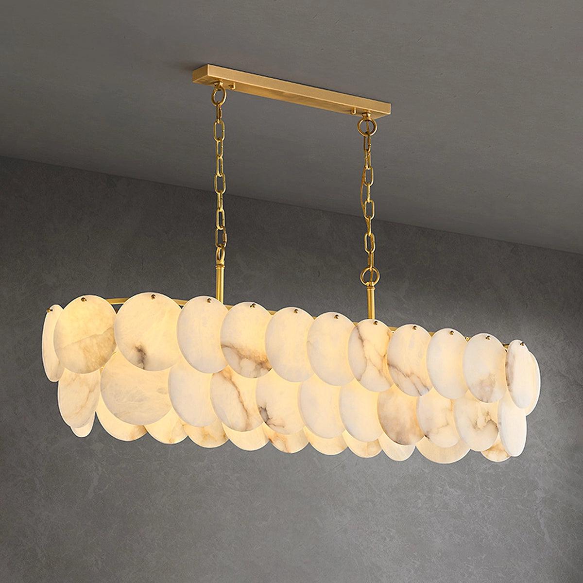 Simplicity Multi-Layer Alabaster Chandelier