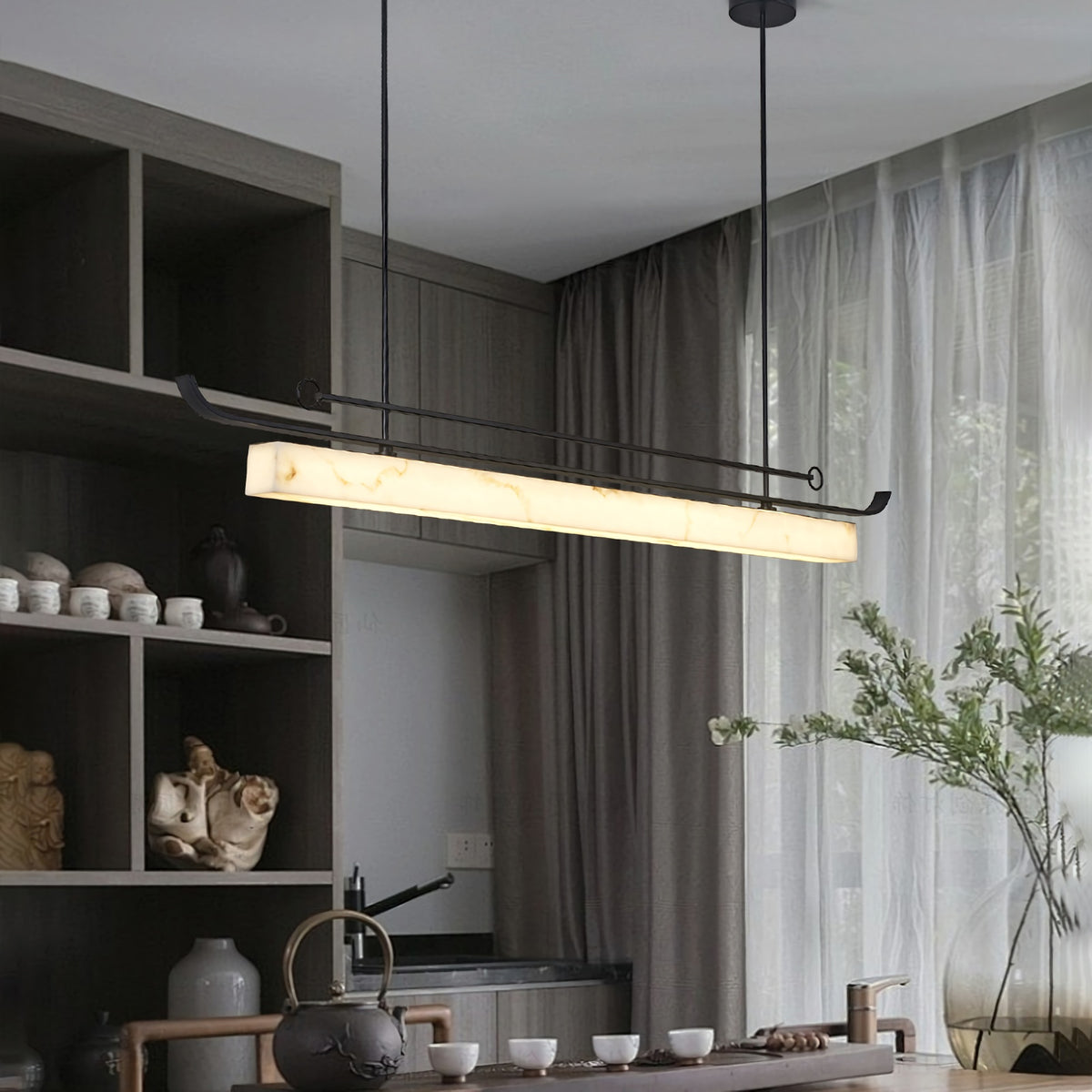 Single-line Lmitation Marble Pendant Lamp