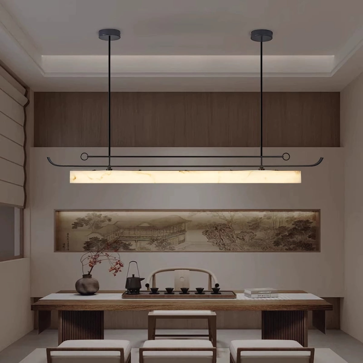 Single-line Lmitation Marble Pendant Lamp