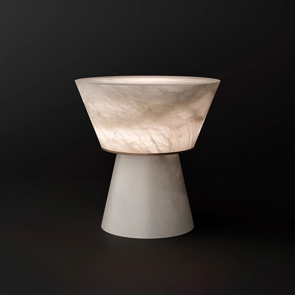Conical Alabaster Table Lamp