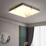 Square Alabaster Ceiling Light