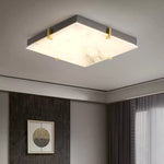 Square Alabaster Ceiling Light