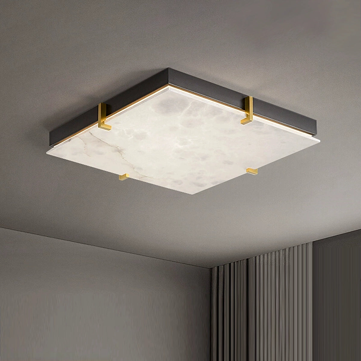 Square Alabaster Ceiling Light