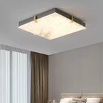 Square Alabaster Ceiling Light