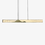 Square Column Long Marble Chandelier