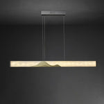 Square Column Long Marble Chandelier