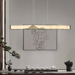 Square Column Long Marble Chandelier