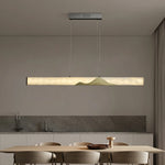 Square Column Long Marble Chandelier