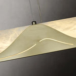 Square Column Long Marble Chandelier