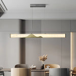 Square Column Long Marble Chandelier