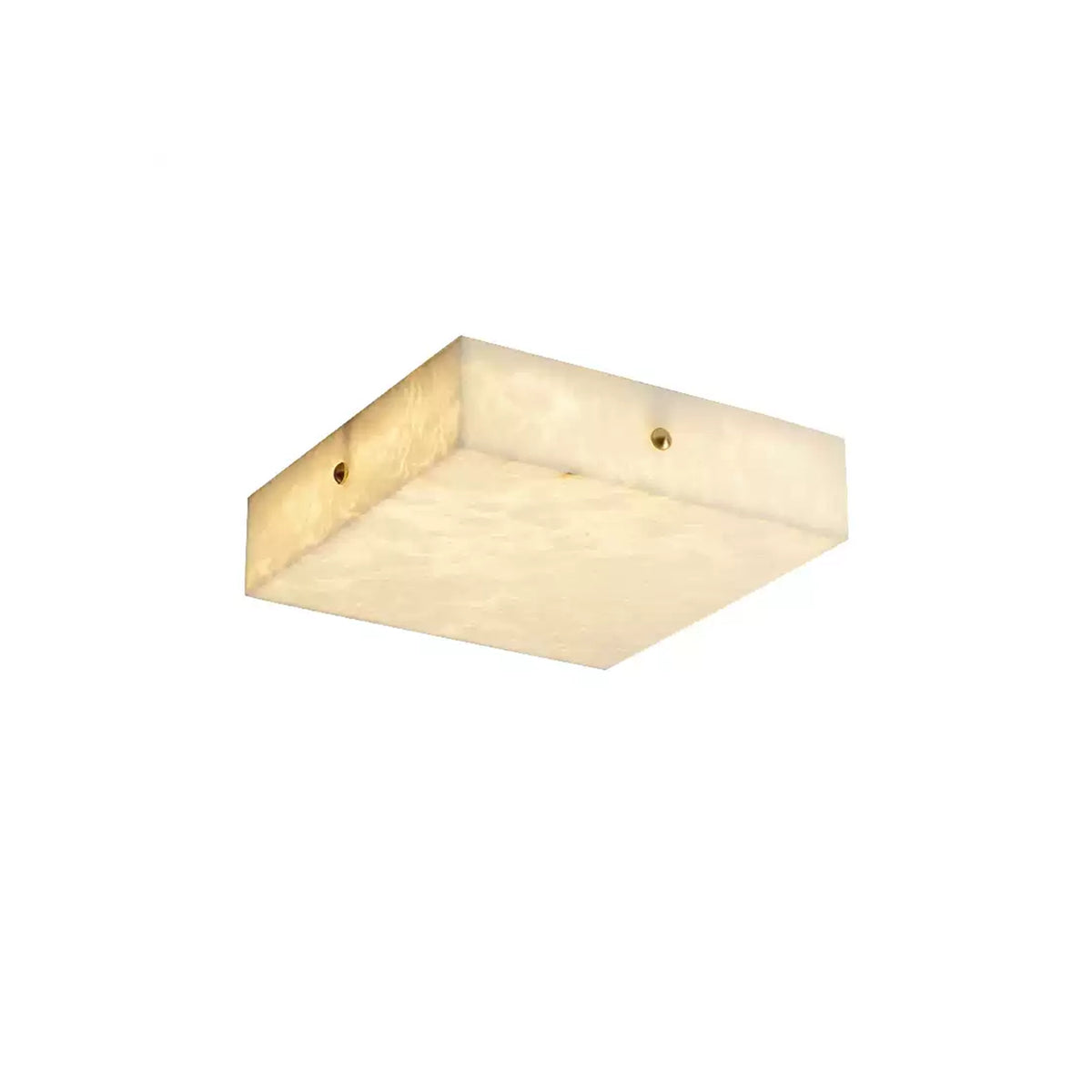 Square Flushmount Alabaster Ceiling Light