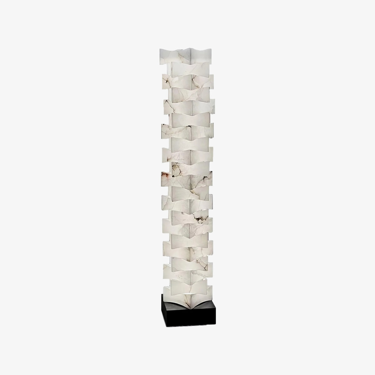 Stacked Alabaster Floor Lamp