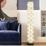 Stacked Alabaster Floor Lamp