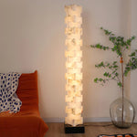 Stacked Alabaster Floor Lamp