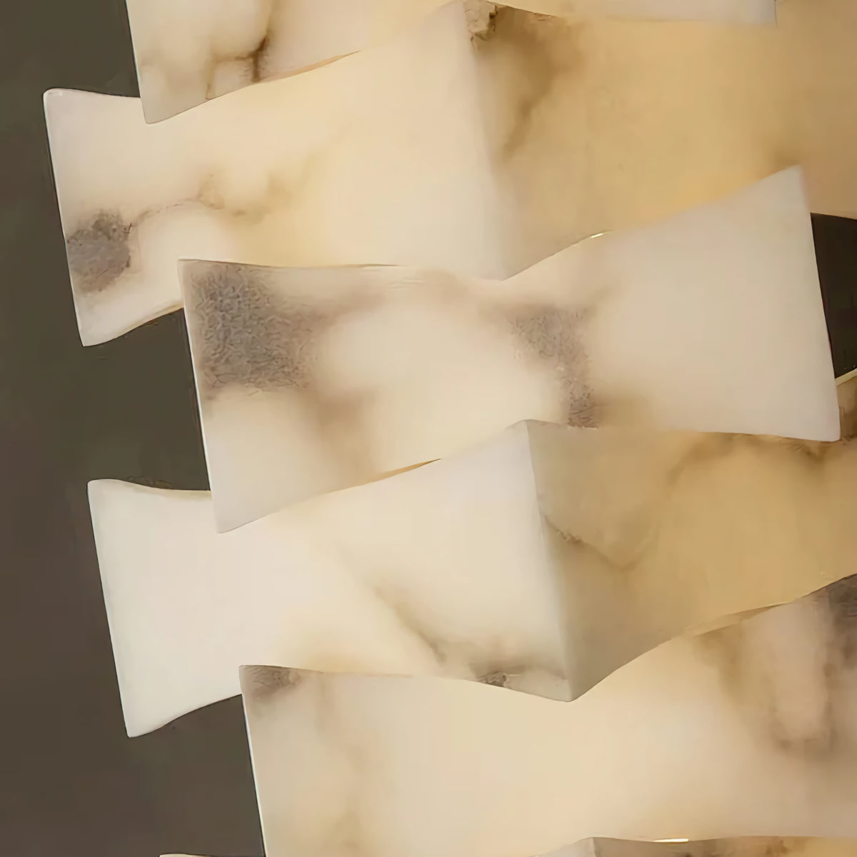 Stacked Alabaster Floor Lamp