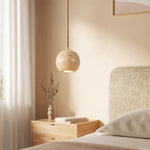 Textured Travertine Pendant Light