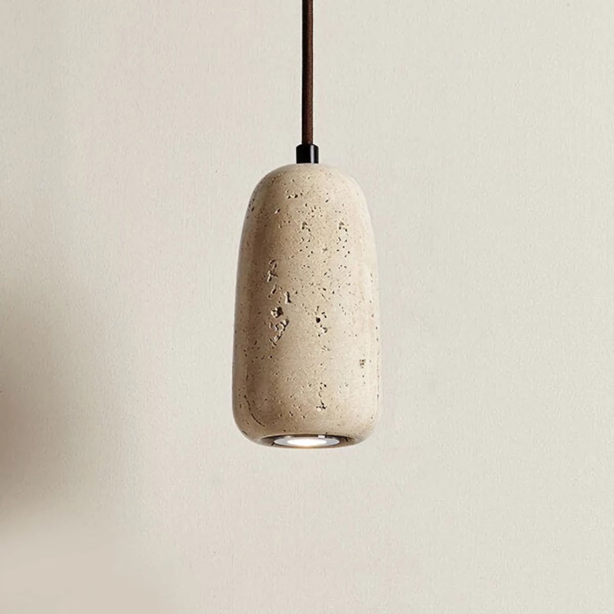 Textured Travertine Pendant Light