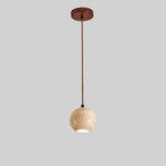 Textured Travertine Pendant Light
