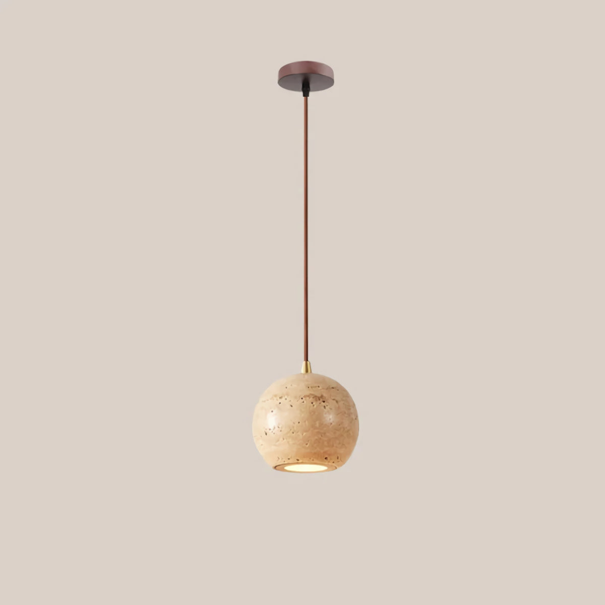 Textured Travertine Pendant Light